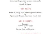 Menu Saint-Valentin les 3Lieux-La Table